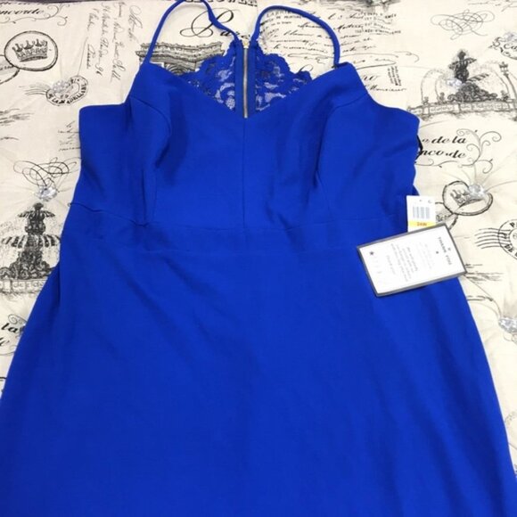 B Darlin Trendy Plus Size Lace-Back Gown - Picture 3 of 8